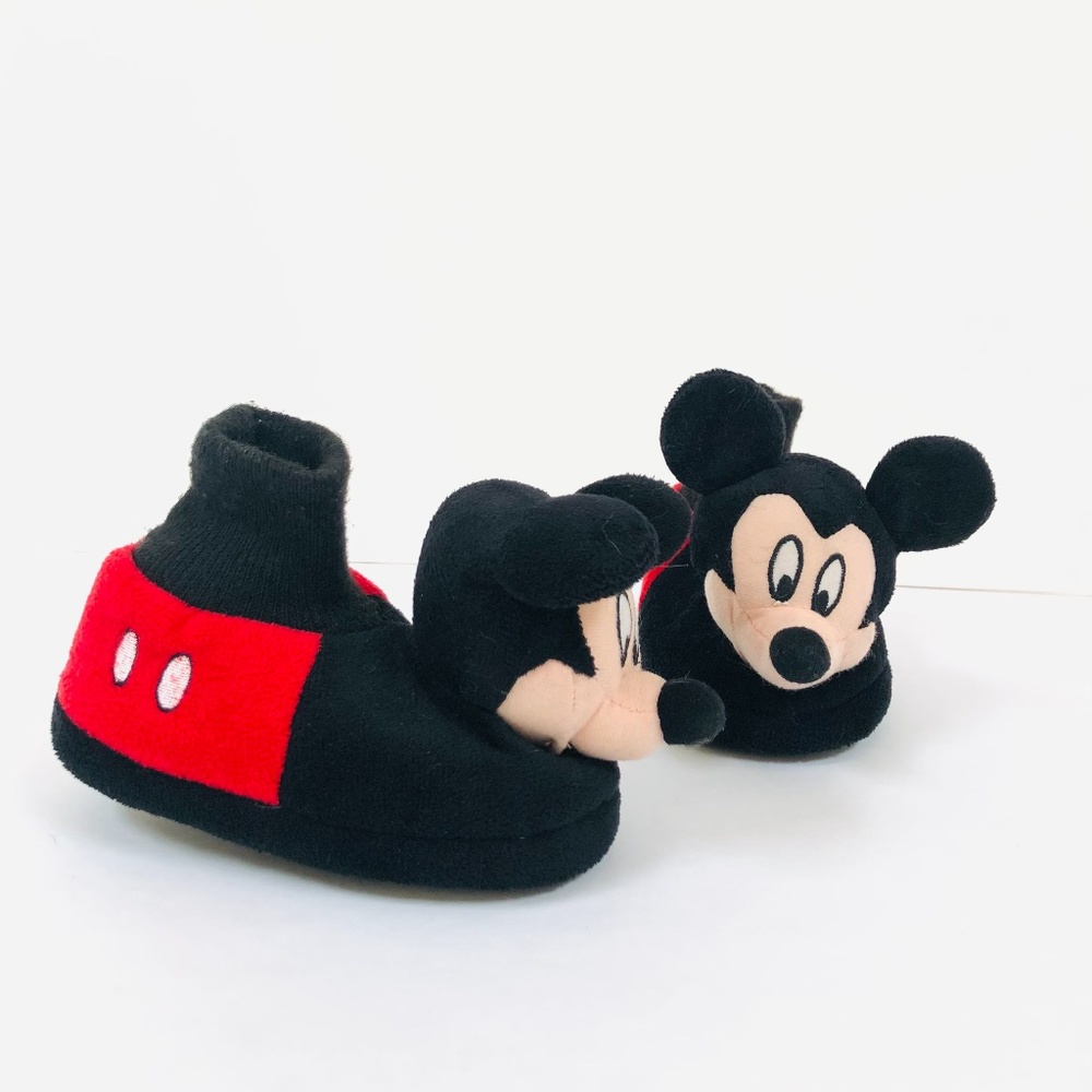 Authentic Mickey Mouse Toddler Slippers Size 7/8 EUC